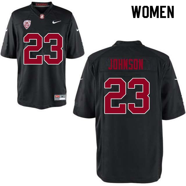 Women Stanford Cardinal #23 Ryan Johnson College Football Jerseys Sale-Black - Click Image to Close